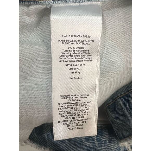 Current/Elliot Women's The Fling Alta Destroy 100% Cotton Ripped Jeans Size 32 - Picture 8 of 10